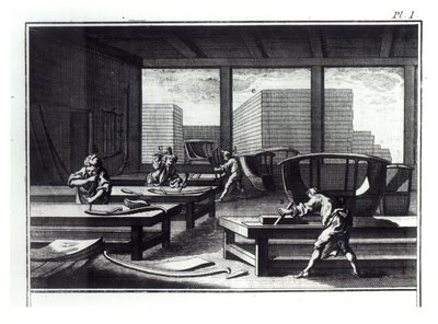 Officina del falegname, fabbricazione di carrozze e portantine, da 